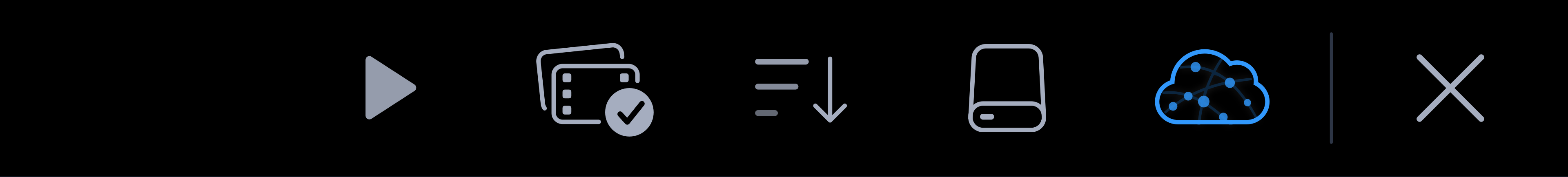 Blackmagic Cloud icon in Blackmagic URSA Mini media pool menu