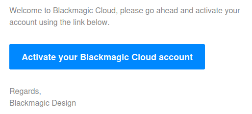Account Activation Email