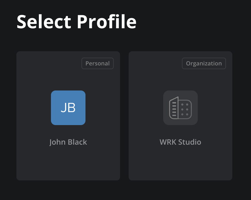 Profile Selection Screen